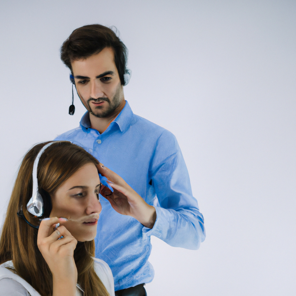 Conseiller LinguaNova avec casque, prêt à aider